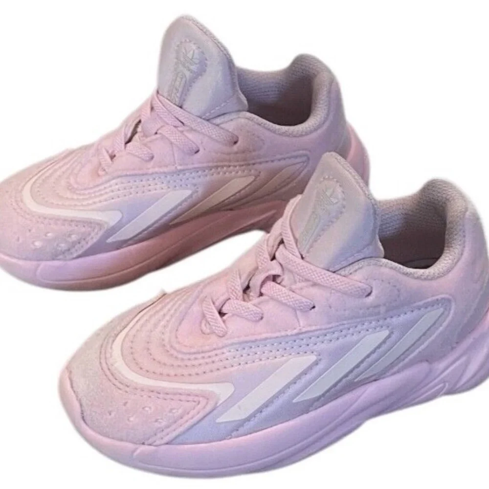 Adidas Ozelia Shoes TODDLER  Sz 9K Pink‎ Mesh Trainers Lace Up Sneakers